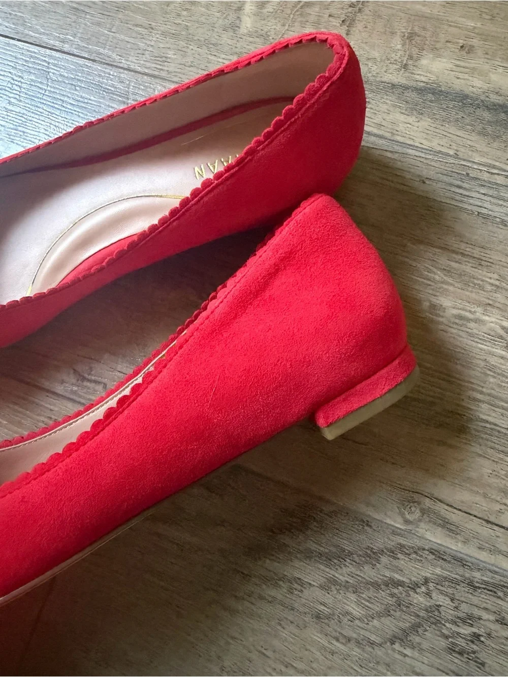 Cole Haan Bellport Bow Skimmer Flats Red Size 7.5M